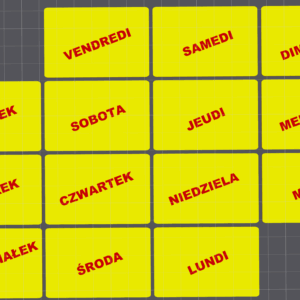 Dni tygodnia - francuski